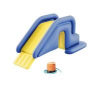 Wswqop Inflatable Slide with Wide Climbing Surface, Made of PVC. Portable for Quick Setup. Stable and Resistant to Tipping. Multifunctional for, Blue