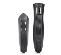 Wswqop Mountain Bike Mudguard Set Front Rear Guard Adjustable Angle Wide Profile Water Protection PP Polypropylene Quick Fit Bracket aerodynamic fit suitable, Carbon Fiber Black