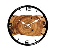 Wswqop Round Decorative Wooden Wall Clock, Silent And Elegant, Ideal for Or As A Housewarming Gift, Arabic Numerals