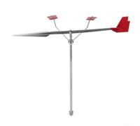 Wswqop Stainless Steel Weather Vane Boat Wind Direction Red Tip High Visibility Easy Install Suitable for Yacht Mast Sailboat