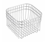 Wswqop Storage Basket Stainless Steel Wire Basket Organizer Bin Holder with Compact Square Shape and Visible Contents Suitable for Counter Office Desk Dorm, 113mm X 113mm X 90mm, Japanese Style