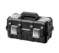 Wswqop Tool Case Container Organizer Metal PP Steel Solid Handle Portable Practical for Work Mechanics Electrical, L