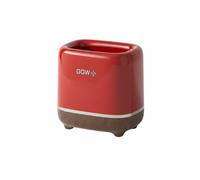 Wswqop Trash Can With Wheels Double Layer Waste Bin Garbage Bin Rubbish Container PET And PP Construction Inner Bucket For Clean Look Large 11L Capacity, Red