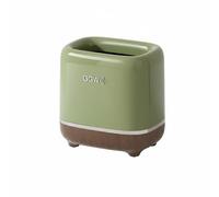 Wswqop Trash Can With Wheels Double Layer Waste Bin Garbage Bin Rubbish Container PET And PP Construction Inner Bucket For Clean Look Large 11L Capacity, Green