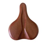 Wswqop Universal Saddle Cushion Replacement Comfort Bike Accessory Padded Saddle Pad Easy Installation Mountain Bike PU Leather Suitable for Pedaling, Brown 26cmx19cm