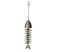 Wswqop Weather-Resistant Fish Bone Wind Chime | Japanese Style, Fish Skeleton Wind Chime, Rustic, for Entryway