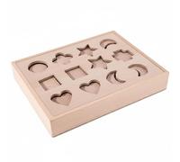 Wswqop Wooden Shape Sorting Board Shape Puzzle Toy Shape Matching Game Shape Sorter Set With Beech For Hand Eye Coordination home activities parent child interaction gift giving, Natural