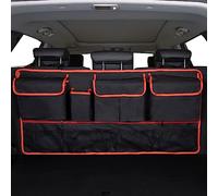 WSXCDE Car Boot Organiser, for KIA Sportage/Stonic/XCeed Durable Collapsible Car Boot Organiser with Adjustable Straps, Hanging Car Seat Storage Bag,A