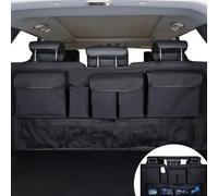 WSXCDE Car Boot Organiser, for Nissan Juke F16 F15 2010-2021 2022 2023 2024 2025 Durable Collapsible Car Boot Organiser with Adjustable Straps, Hanging Car Seat Storage Bag,B