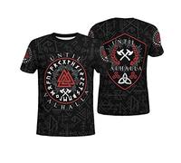 WSXJJ Viking Tattoo Valhalla Skull Sweatshirt Nordic Mythology Print Warrior Hoodie Men Retro Jacket Shirt Pullover,Valhalla Shirt,M