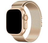 WSYB Milanese Mesh Loop Compatible with Apple Watch Band Ultra 2/Ultra 49mm 46mm 45mm 44mm 42mm Men Women, Designer Parachute-Style Metal Buckle Adjustable Strap for iWatch SE Series 10/9/8/7/6/5/4