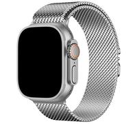 WSYB Milanese Mesh Loop Compatible with Apple Watch Band Ultra 2/Ultra 49mm 46mm 45mm 44mm 42mm Men Women, Designer Parachute-Style Metal Buckle Adjustable Strap for iWatch SE Series 10/9/8/7/6/5/4