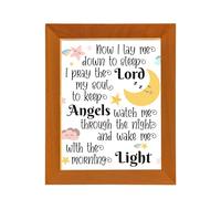 WSYEAR Baptism Gifts for Girl & Boy - Baby Christening Gifts, Nursery Decor Acrylic Photo Frame Night Light - Now I Lay Me Down to Sleep