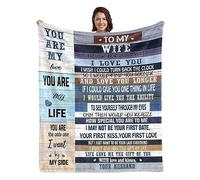 WSYEAR Mothers Day Birthday Gifts for Wife from Husband-Wife Birthday Gift Ideas,Husband to My Wife Blanket Wedding Anniversary Romantic Gifts for Her