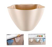 WSYJWEX 1PC Small Trash Can Hanging Waste Bin Under Kitchen Sink Plastic Garbage Can Over Cabinet Door Portable Car Waste Bin For Convenient Use(Pink)