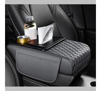 WSYLJX Car Armrest Cushion for Ford Escape Escape PHEV Evos Excursion Expedition, Leather Car Center Console Cushion Pad with Sided Pockets Car Interior Accessories,Beige