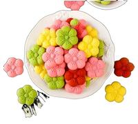 WSYLS Oriental Edible Cake Decoration, Colorful Five-petal Plum Blossom Biscuits, Chinese Dessert Baking Decoration, Suitable for Cupcakes, Biscuits, Desserts, DIY Party Decoration, 300g