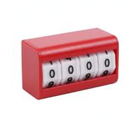 Wsymxuo Desktop Counter Compact Mechanical Counter Heavy-Duty Score Display for Home, Red, 4-Digit