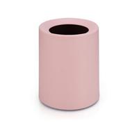 Wsymxuo Double Layer Trash Can Cylindrical Waste Basket Compact Bin for Bedroom, Washroom, Office, Pink, 12L