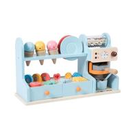 Wsymxuo Ice Shop Playset Tabletop Counter Playset Exploratory-Designed Pretend Imaginative Eatery for Playroom, Daycare, Korean Style Ice Cream Coffee Shop Blue For Boys