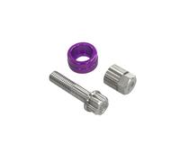 Wsymxuo Shock Absorber Screw with Locking Sleeve Stainless Steel Anti-Unauthorized Removal Screw Compact Fastener for Motorcyclists, Riders, Purple