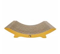 Wsymxuo Smile Shaped Cat Scratcher Bed Multi-Functional Corrugated Cardboard Scratch Pad Ergonomic Design for Cats