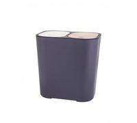 Wsymxuo Two-Section-Compartment Trash Can Inner Liner Two-Section Compartment Trash Can Rounded Corners, Gray