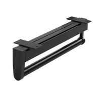 Aluminum alloy Retractable Closet Pull Out Rod, Black Wardrobe Clothes Hanger, Adjustable Closet Rod Rail, Bearing 20kg, Easy to install