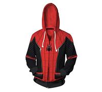 Wsysnl Cardigan Zip Hoodie Cosplay Anime 3D Style Unisex/Adult, Red, XXL