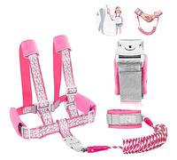 Toddler Leash for Walking, Toddler Safety Harnesses Leashes, Safety Harness with Lock for Kids, Anti Lost Wrist Link Safety Wrist Link for Toddlers ，Upgrade with Reflective Tape Liner（6.5ft）for Kids