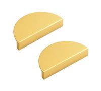 WSZGRJDM 2PCS Semicircle Cabinet Handles, Half Moon Drawer Pulls, Aluminum Alloy Kitchen Cabinet Handles, Wardrobe Door Knobs, Decorative Furniture Handles for Dresser, Closet, Cupboard