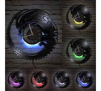 wszhh Alien Horror Vinyl Record Wall Clock Xenomorph Baby Extra-terrestrial Modern Silent Wall Clock Sci-fi Lovers' Gift