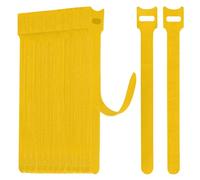 WSZJINB 70pcs Reusable Cable Ties 15cm Long, Yellow Adjustable Hook and Loop Wire Tidy Straps for Cable Management, Organiser