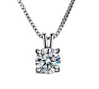 WSZJLN 2ct Lab Diamond Solitaire Pendant Necklace 925 Sterling Silver Choker Statement Necklace Women Silver 925 Jewelry
