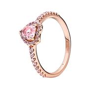 WSZJLN Real Silver Rings For Women Original Heart Crown Rose Gold Crystal Rings Engagement Wedding Anniversary Jewelry-9,CMR114