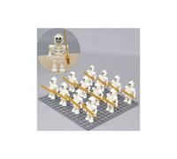 (WT) 12PCS Medieval Skeleton Building Block Minifigure Ninja Bones Minifiguration Army Skeleton Corps Toy