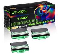 WT-200CL Compatible for Brother Waste Toner Container with Chip DCP-8085 DCP-9010CN HL-3070 DCP-8085DN Printers (3 Pack Black)