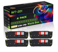 WT-201 Compatible for Canon Waste Box with Chip Imagerunner Advance C350 C1335iF IR Advance Printers (4 Pack Black)