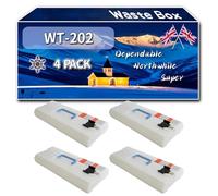 WT-202 Waste Box Compatible for Canon imageRUNNER Advance C3300 Series C3320 C3320 C3325i C3330 Printers, High-Definition Printing Effect with Chip, 100000 Pages (4 Pack Black)