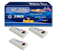 WT-202 Waste Box Compatible for Canon imageRUNNER Advance C3500 Series C3520 i C3520 i Ill C3525i Printers, High-Definition Printing Effect with Chip, 100000 Pages (3 Pack Black)
