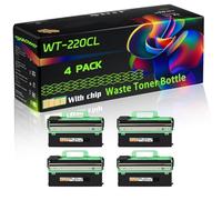 WT-220CL Compatible for Brother Waste Toner Bottle with Chip HL-3150 DCP-9020CDW MFC-9340CDW Printers (4 Pack Black)
