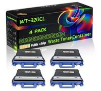 WT-320CL Compatible for Brother Waste Toner Container with Chip DCP-L8400CDN DCP-L8450CDW HL-L8250CDN Printers (4 Pack Black)