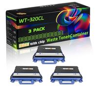 WT-320CL Compatible for Brother Waste Toner Container with Chip HL-L9200CDWT MFC-L8650CDW MFC-L8850CDW Printers (3 Pack Black)