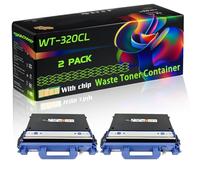 WT-320CL Compatible for Brother Waste Toner Container with Chip HL-L9200CDWT MFC-L8650CDW MFC-L8850CDW Printers (2-Pack Black)