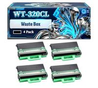 WT-320CL Waste Box Compatible for Brother DCP-L8400CDN DCP-L8410CDW DCP-L8450CDW Printers, With Chip Large Capacity 50000 Pages (4 Pack Black)
