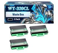 WT-320CL Waste Box Compatible for Brother MFC-L9550CDWT MFC-L9577CDW MFC-L8850CDW MFC-L9570CDW Printers, With Chip Large Capacity 50000 Pages (3 Pack Black)
