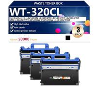 WT-320CL Waste Toner Box Replacement for Brother HL-L8250CDN L8350CDW L8350CDWT L9200CDWT MFC-L8600CDW Printers, 50000 Pages,Black-3 pack