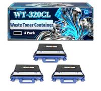 WT-320CL Waste Toner Container Compatible for Brother DCP-L8400CDN DCP-L8450CDW HL-L8250CDN HL-L8350CDW Printers, With Chip Large Capacity 70000 Pages (3 Pack Black)