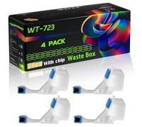 WT-723 Compatible for Canon Waste Box with Chip ImageCLASS LBP7780Cdn LBP7780 ImageRUNNER LBP5480 I-SENSYS LBP7750Cdn Printers (4 Pack Black)