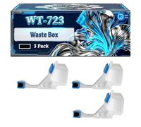 WT-723 Waste Box Compatible for Canon ImageCLASS LBP7780Cdn LBP7780 ImageRUNNER LBP5480 I-SENSYS LBP7750Cdn LBP7780Cx Printers, With Chip Large Capacity 36000 Pages (3 Pack Black)